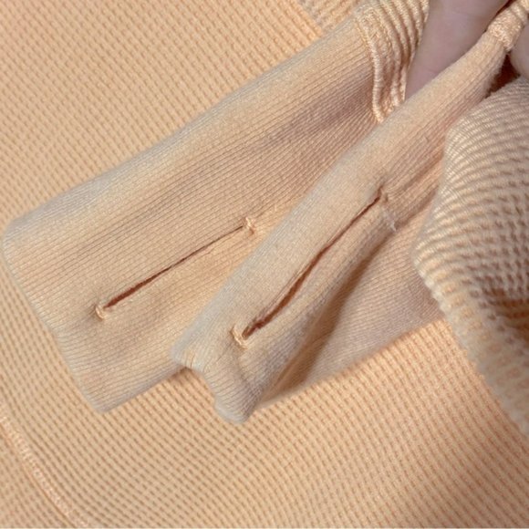 Athleta Orange Waffle Knit Long Sleeve Crew Neck Top S - Picture 9 of 14